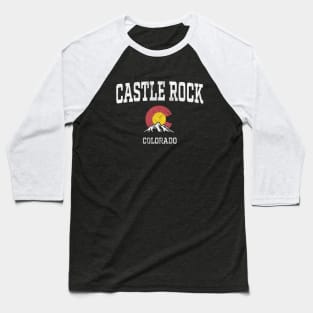 Castle Rock Colorado CO Vintage Athletic Mountains Baseball T-Shirt
